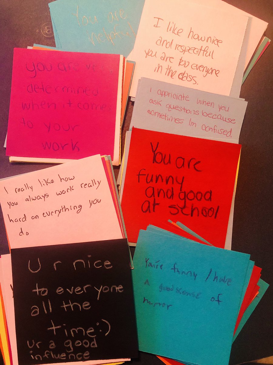 These students make end-of-semester grading so enjoyable! “Sincerely compliment your classmates” #anonymouscompliments #interdisciplinaryenrichment #weallhavegifts