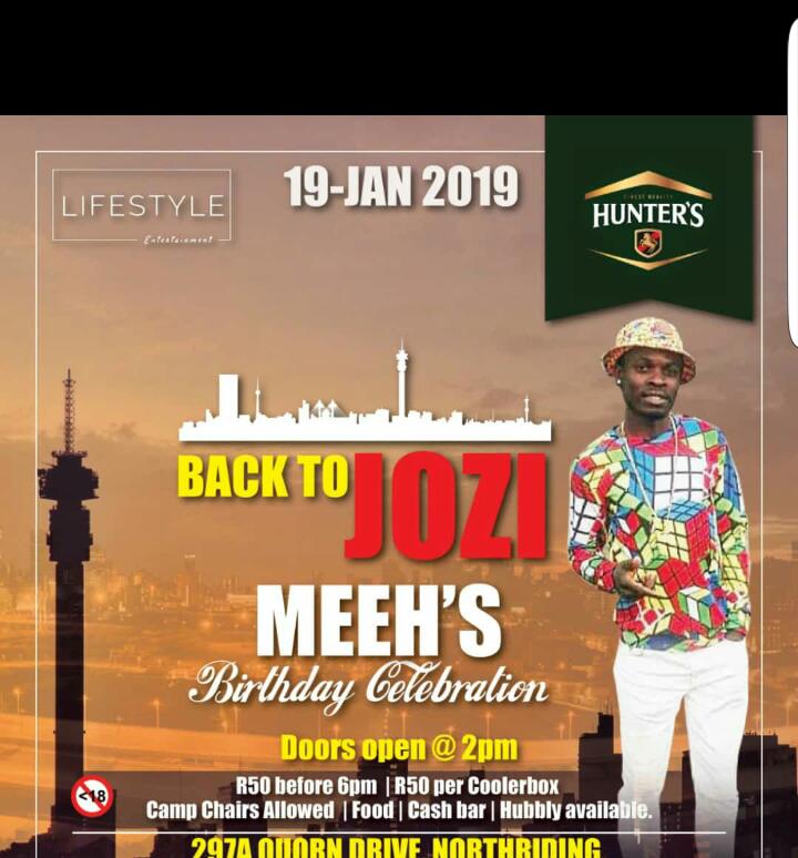 __Czwe's tweet photo. Come and celebrate with us π
It's going to be a LEKKER JOL π
#BackToJozi #KASIDigital #MEEH
#MEEHsBirthdayParty #DROSHKA https://t.co/N1hLKl61mn