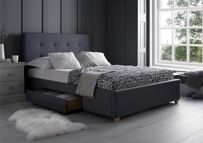 Time4Sleep's tweet image. Beautiful beds that say it all! #storagbeds #greybed
