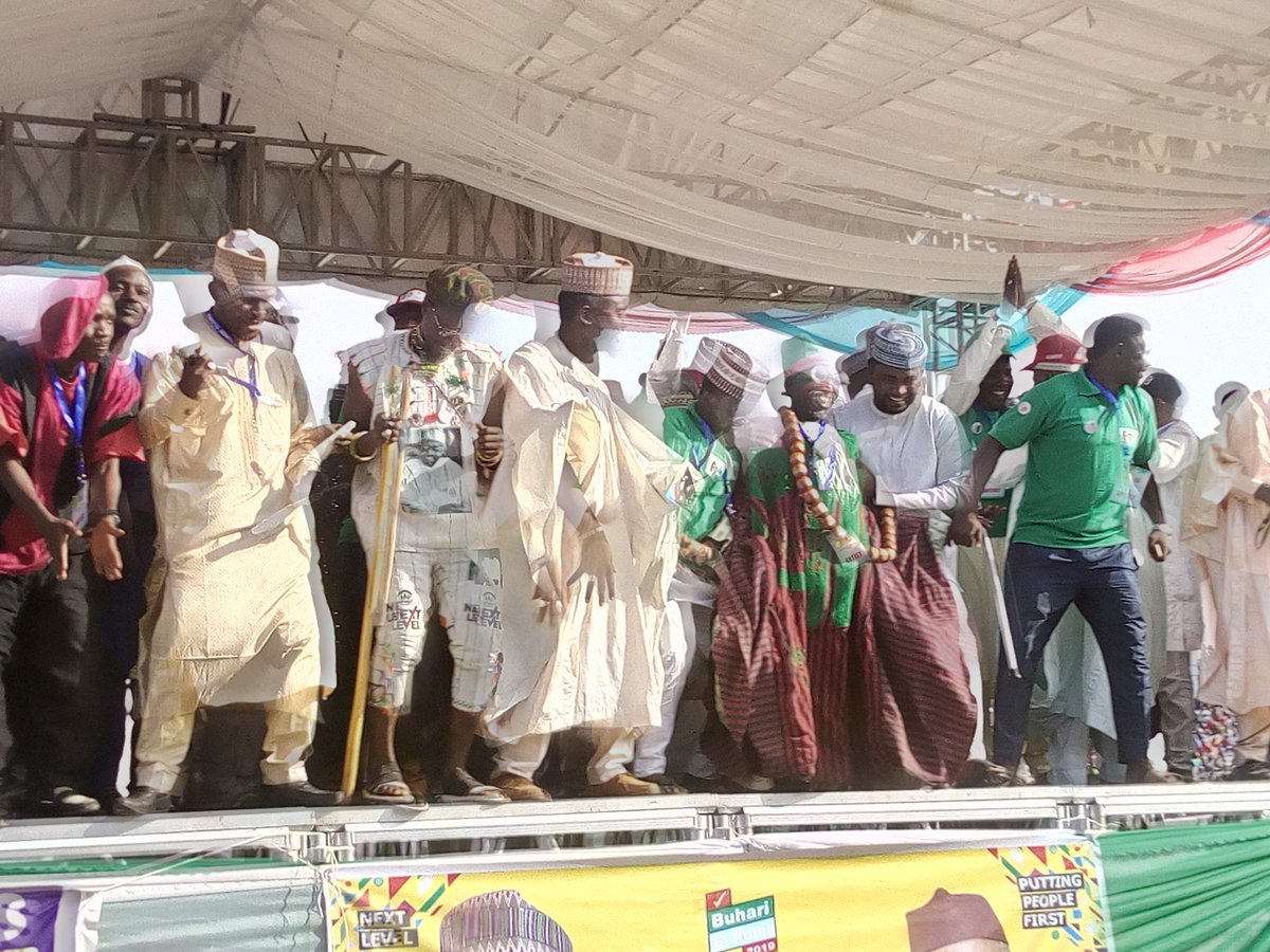 SalymBabajo's tweet photo. Kannywood Industry Performance At The APC Presidential Campaign and Kaduna Music and Arts Festival (KADAMFEST) At The Ahmad Bello Stadium Kaduna. 

The Industry Endorsed President @MBuhari And Governor Nasir @elrufai For Second Term. 
#PuttingPeopleFirst #PMBinKaduna #KADAMFEST https://t.co/YeYVo8K3bu
