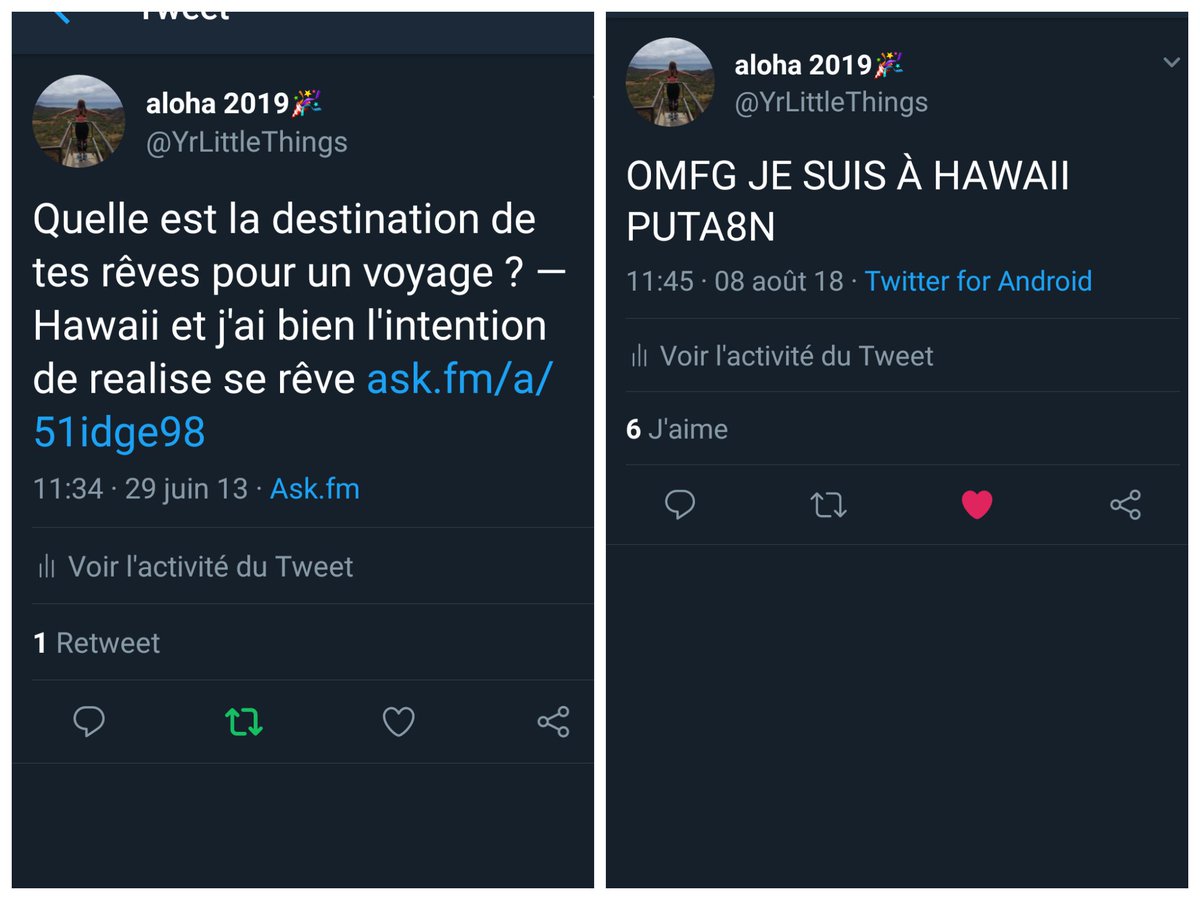 YrLittleThings's tweet image. "Fais de ta vie un rêve, et d'un rêve une réalité."

Enfant j'en ai rêvé 
En 2013 j'étais déterminé 
En 2018 j'ai réalisé

En 22 ans je n'ai jamais été aussi submergé d'émotions... ce voyage représente la joie, la tristesse, la fatigue, la solidarité et la paix.

Mahalo Hawaii