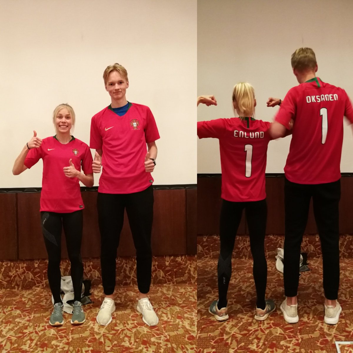 Winners of the traditional training camp competition: <a href="/EnlundAlexandra/">Alexandra Enlund</a> second time in a row and first time winner @teemuoksaneen. Two weeks full of great trainings with good company. Portugal treated us well. Tomorrow it's time to go home. #suunnistus #orienteering #TeamFinland