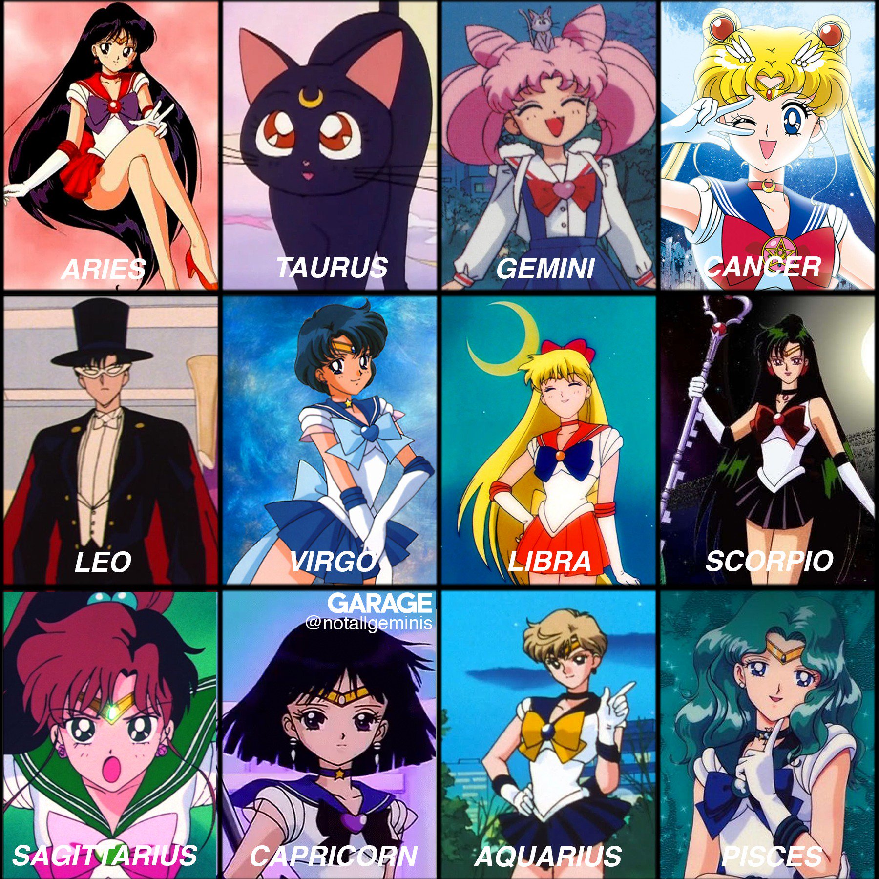 Sailor Moon Characters Names