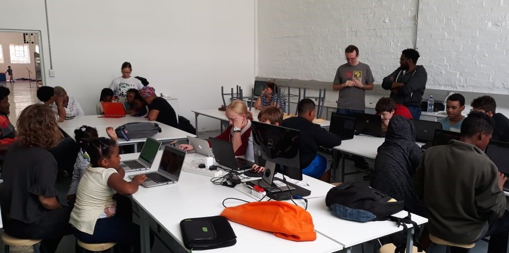 davidcampey's tweet image. Lovely group at CoderDojo Cape Town, playing @CodeCombat, @lightbotcom, @gotynker, building APIs and wrestling python.
Bring a young person or be a mentor!
Either way come join us at the Science Centre every Friday 15:00 - 16:30.
zen.coderdojo.com/dojos/za/weste…