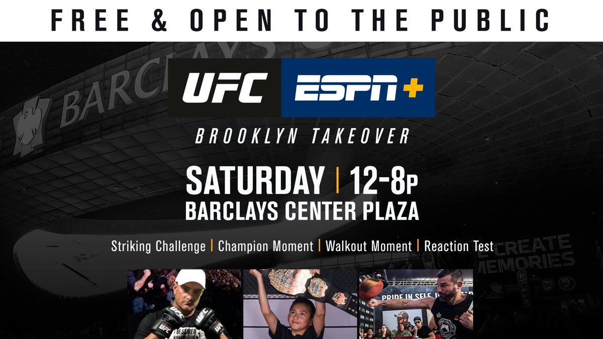 It goes down in Brooklyn!
Get to @BarclaysCenter early to see the new belt & so much more. #UFCBrooklyn