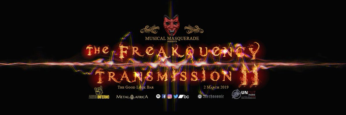 MusicalMasq's tweet photo. Featuring @PolarDustMusic #MadGod #cautionBoy #ME_EK #InMisery #MrMorgue #Fspot #ItsAFuckingRhino 2 March 2019 #TheFreakquencyTransmissionII
@FreakSpiky @GoreFiend13 #JHBMusicScene https://t.co/4dbucPzFXN