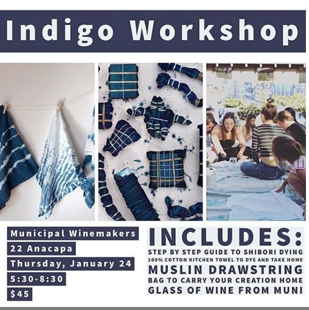We are so excited to have <a href="/thesaltyhen/">Sara Watkins</a> host the next #craftMUNIty! Shibori dying // wine // LIMITED tickets available @ muniwine.com!  DON'T MISS OUT!