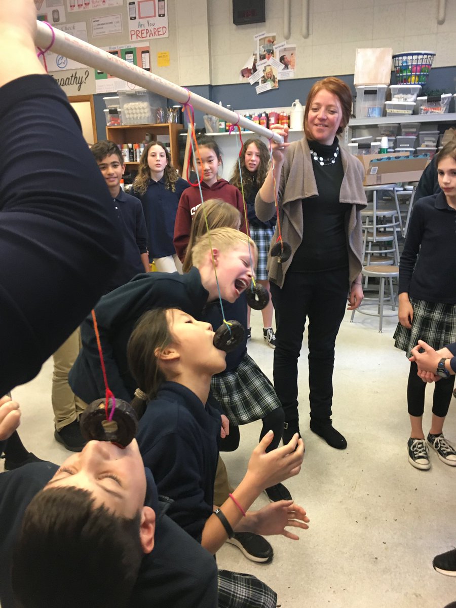 AWSMiddleSchool's tweet photo. The first semester is nearly over and finals are done, so 6th grade celebrates with Minute To Win It challenges! https://t.co/7k6KLxMlCL