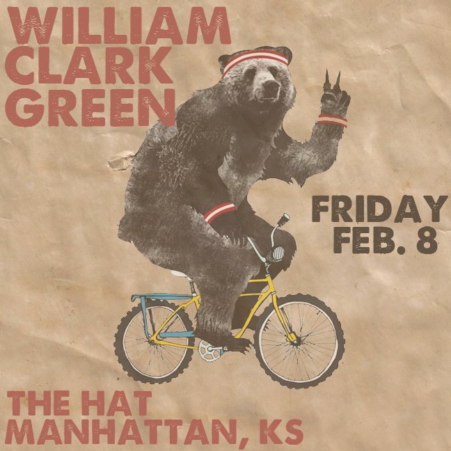 WilliamCGreen's tweet photo. Just Announced:
2.8.19 - Manhattan, KS - The Hat
2.9.19 - Pittsburg, KS - The Pitt

Tickets on sale soon at https://t.co/hPuPmz1Cdy https://t.co/zXQYXlsSWE