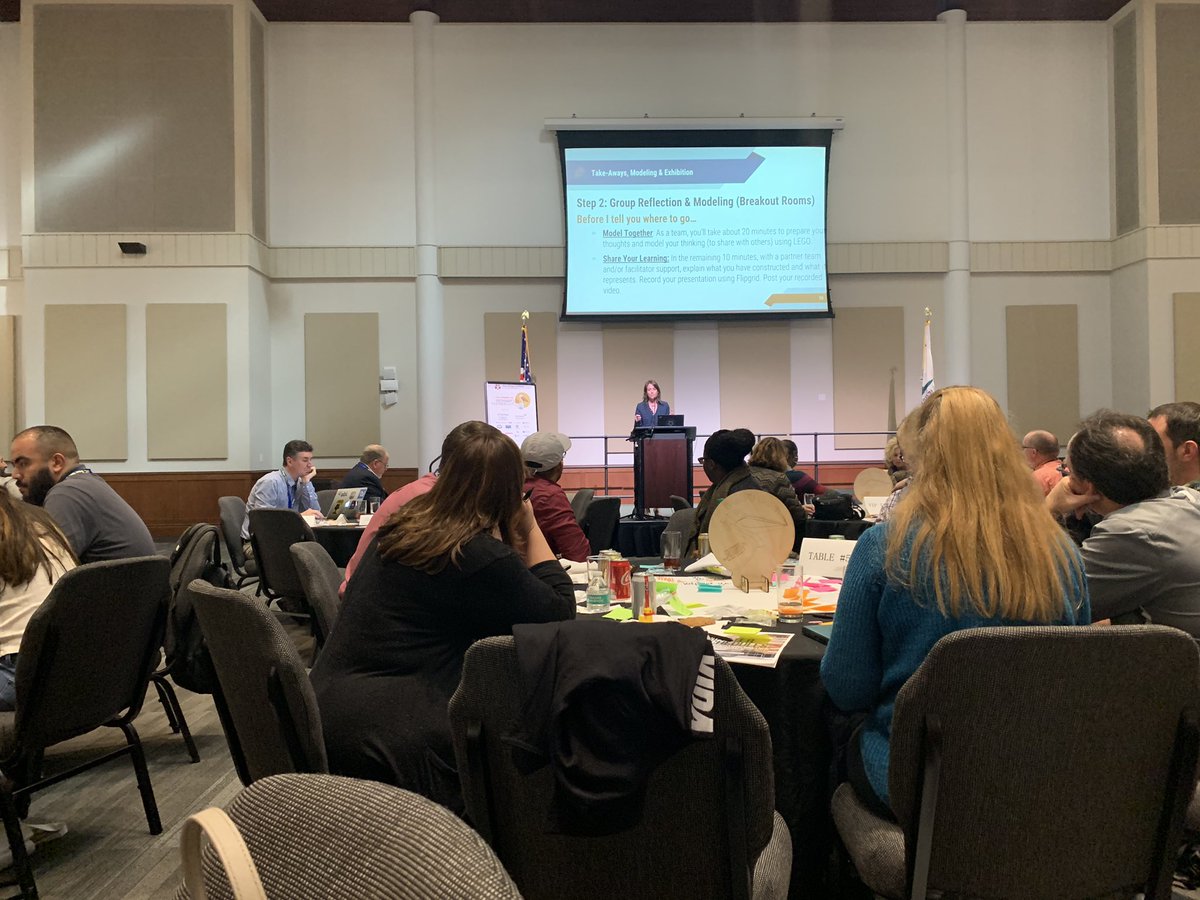 JewylAlderson's tweet photo. Educators represent their vision for pathways in LEGO structures!  We want to be sure all Ss are #FutureReady. #PoPPCon #FutureReadyFriday https://t.co/KLURAblVRx