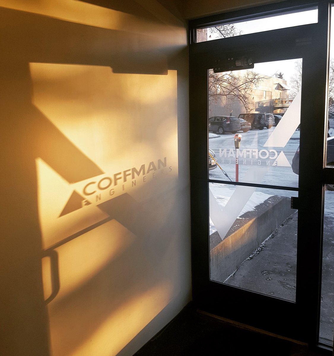 CoffmanEngineer's tweet image. Can you guess which Coffman office this photo is taken from?
#flashbackfriday #vintagelogo #coffmanrocks #sunset #shadows #logo #engineering #design
