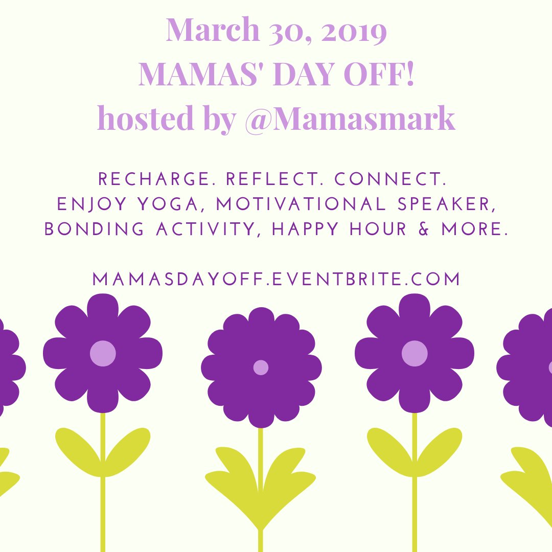 I've got an amazing day planned for all moms. Get your tix today! mamasdayoff.eventbrite.com #mamasmark #mamasdayoff #makeyourmarkmama