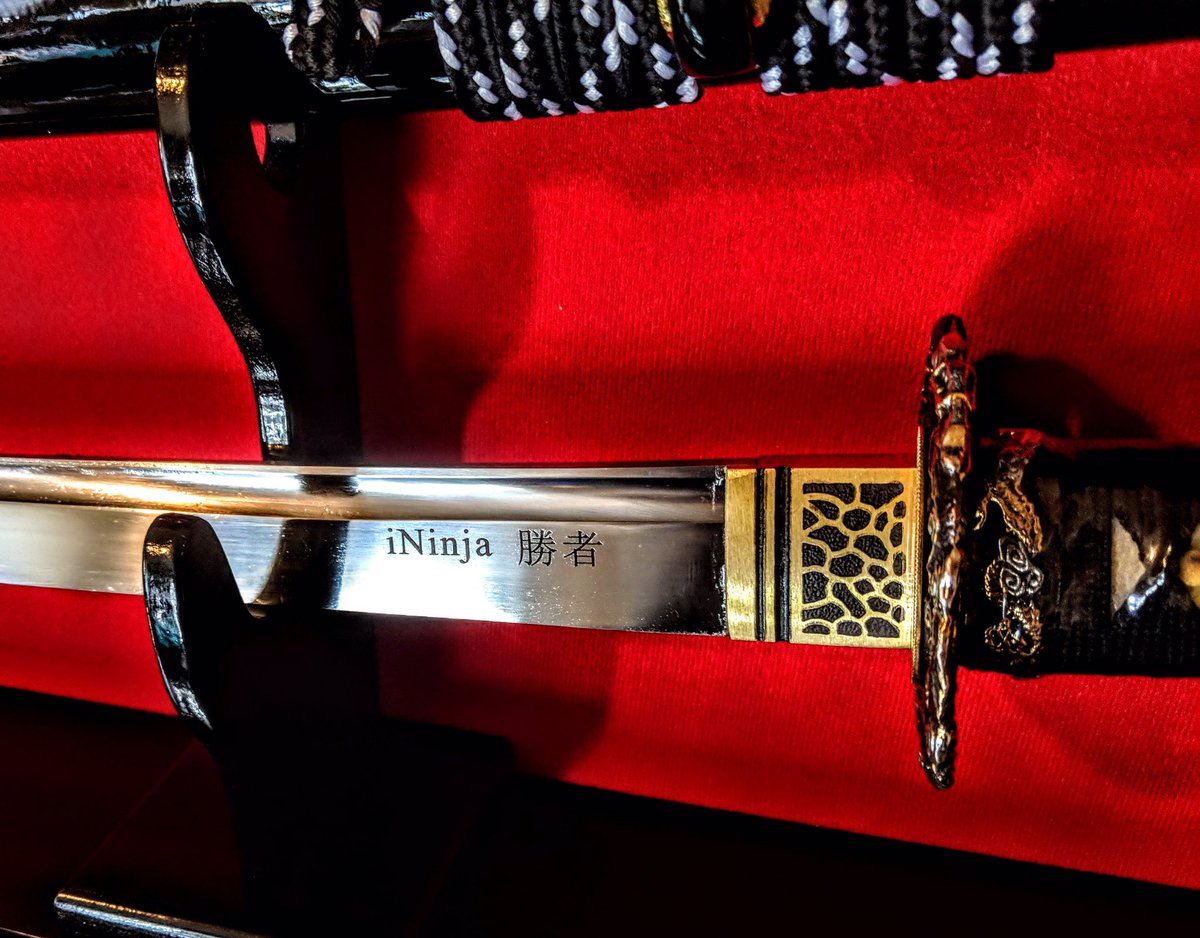 iNinjaPoker's tweet image. New iNinja main event trophy is a custom hand forged Katana.

Yes, it’s legit and so will be on display in a locked case.