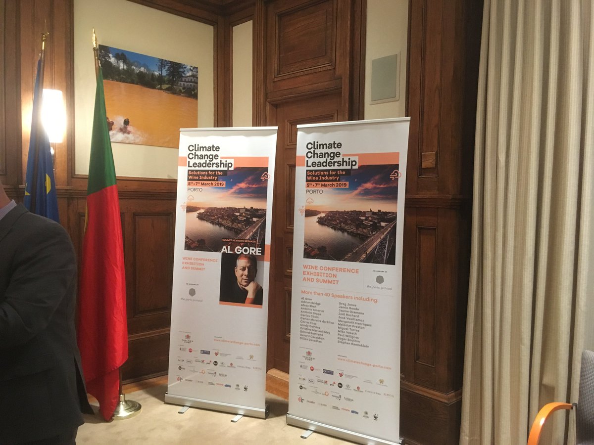 bevimporters's tweet photo. @bevimporters  NABI Prez Rob Tobiassen with Adrian Bridge (lef) &amp; Pancho Campo (right) @ Embassy of Portugal talk on 2019 Climate Chagne Leadership Conf in Porto @CCL_Porto2018 . Banfi CEO Cristina Mariani-May @BanfiWines will speak. https://t.co/eZquI28IE1