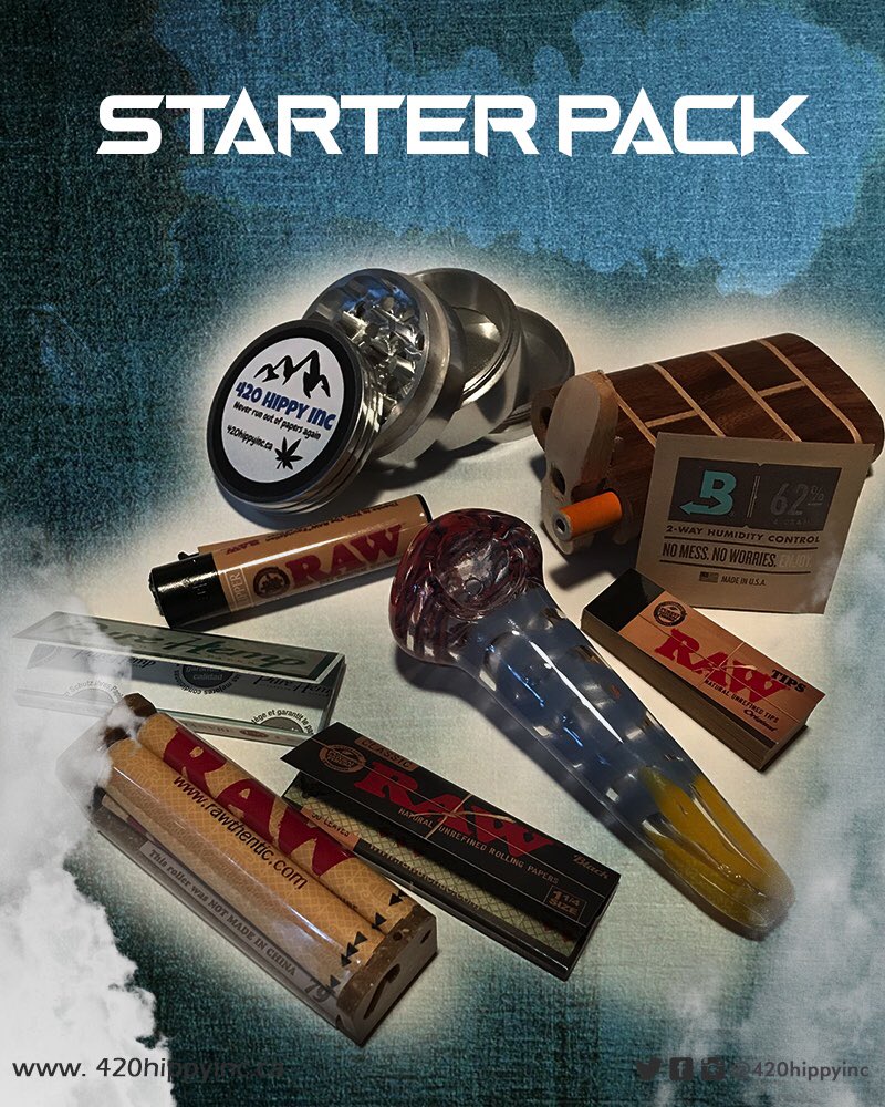 420hippyinc's tweet photo. We've put this package together for new smokers, or those of you looking for a fresh start. It contains all of the essentials to get you going... Papers, grinder, wooden dugout, rolling machine, pipe, tips (filters), incense and a lighter. 
.
https://t.co/c8AajA7i7F 

. https://t.co/7wwXn7qrjC