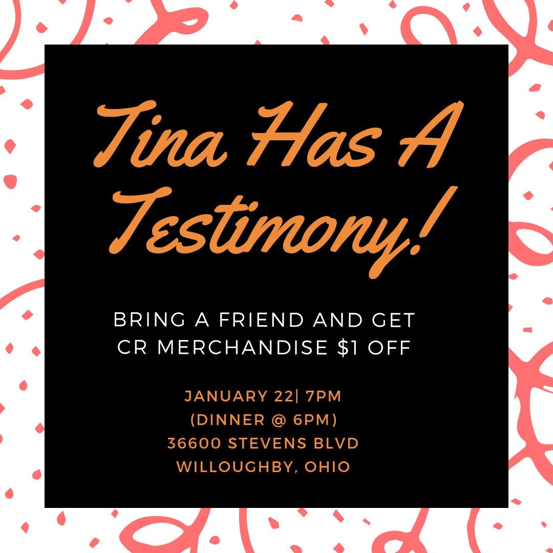 ChsCR_NEOH's tweet photo. #Bringafriend! #YOUdeserverecovery and a #CRfamily!! #youdeservebetter #celebraterecovery #testimony #testimonytuesday #12steps #CHS #CR #willoughby #willoughbyohio #lakecountyohio #recovery #livetestimony #TINAHASATESTIMONY #youdontwanttomissthis #motivation #inspiration #LOVE https://t.co/D2PfB9lhNb