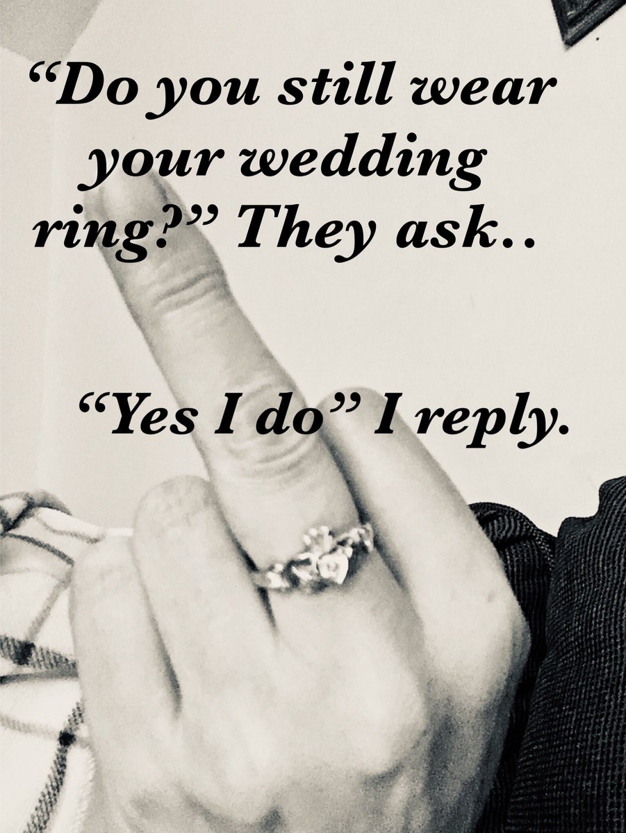 WidowHouse's tweet photo. I don’t get when people question me about wearing or not wearing my wedding ring. I love it so I will always wear it :) #thiswidowedlife #norightorwrongway #itsnotuptoyou https://t.co/M1KPNkQaPa