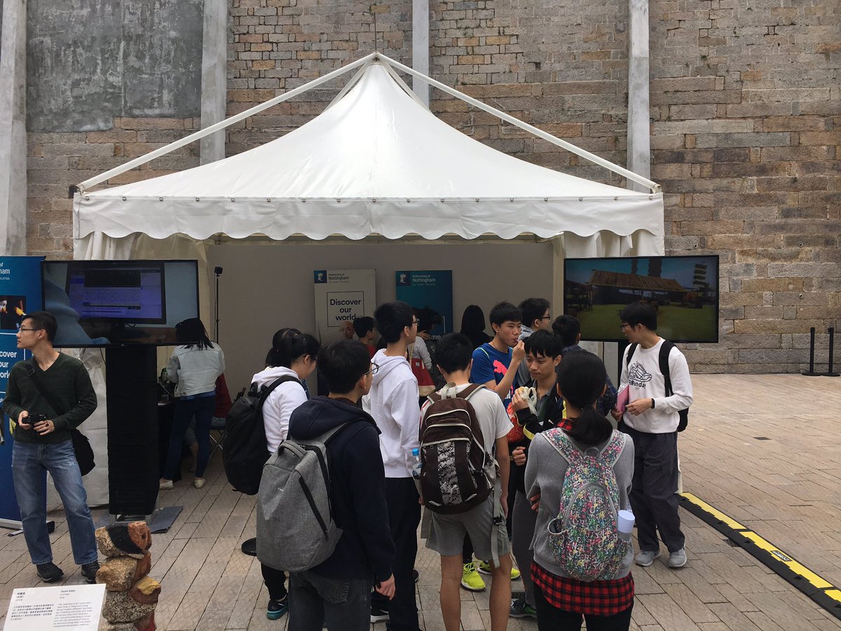 Day 2 at @hkBritish #SPARKHK2019 & it’s virtual reality time - w @drecuk @UoNComputerSci @UNNCHome @UNNCGlobal dropping virtual reality lions around the Tai Kwun Prison yard & recreating a Chinese Silk Road port where you can play the role of a smuggler in VR #UoNHK #UoNEngaged