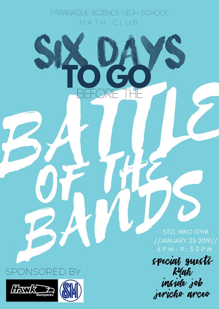 _TheMomentum's tweet image. Are you ready, ParScians? 🎉

Six days to go before the Battle of the Bands 2019!

#MathMonth #ParSciBOB #MathRocks

Photo Courtesy of Math Club