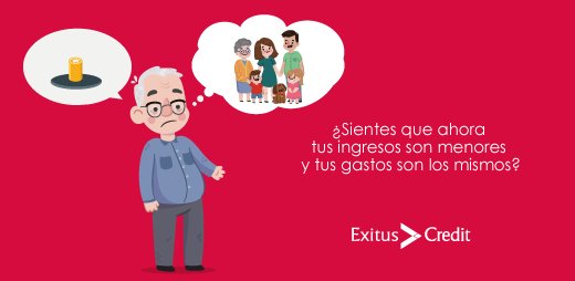 Jubilado o pensionado: te apoyamos en tu día a día con créditos desde $3,000 hasta $150,000. Tramita el tuyo por teléfono al 01 800 022 08 84 o WhatsApp clxt.ch/Exitus ¡Tu crédito incluye un seguro de vida! #FinanzasPersonales #Jubilados #Pensionados #IMSS #ISSSTE