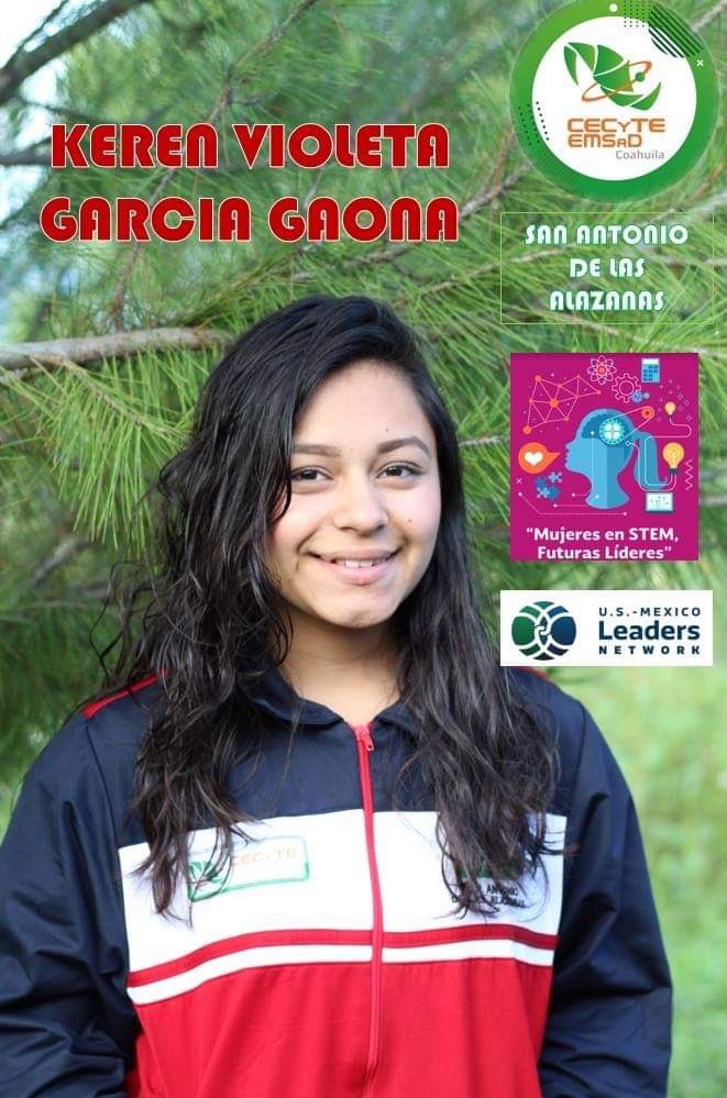#Entérate | Keren Violeta Garcia Gaona, estudiante del <a href="/cecytecalazanas/">CECyTEC San Antonio</a> fué aceptada en el programa de Mujeres Líderes STEM a nivel Nacional. ¡Enhorabuena!
#OrgulloCECyTEC
#SomosCECyTEC
#FuerteCoahuilaEs