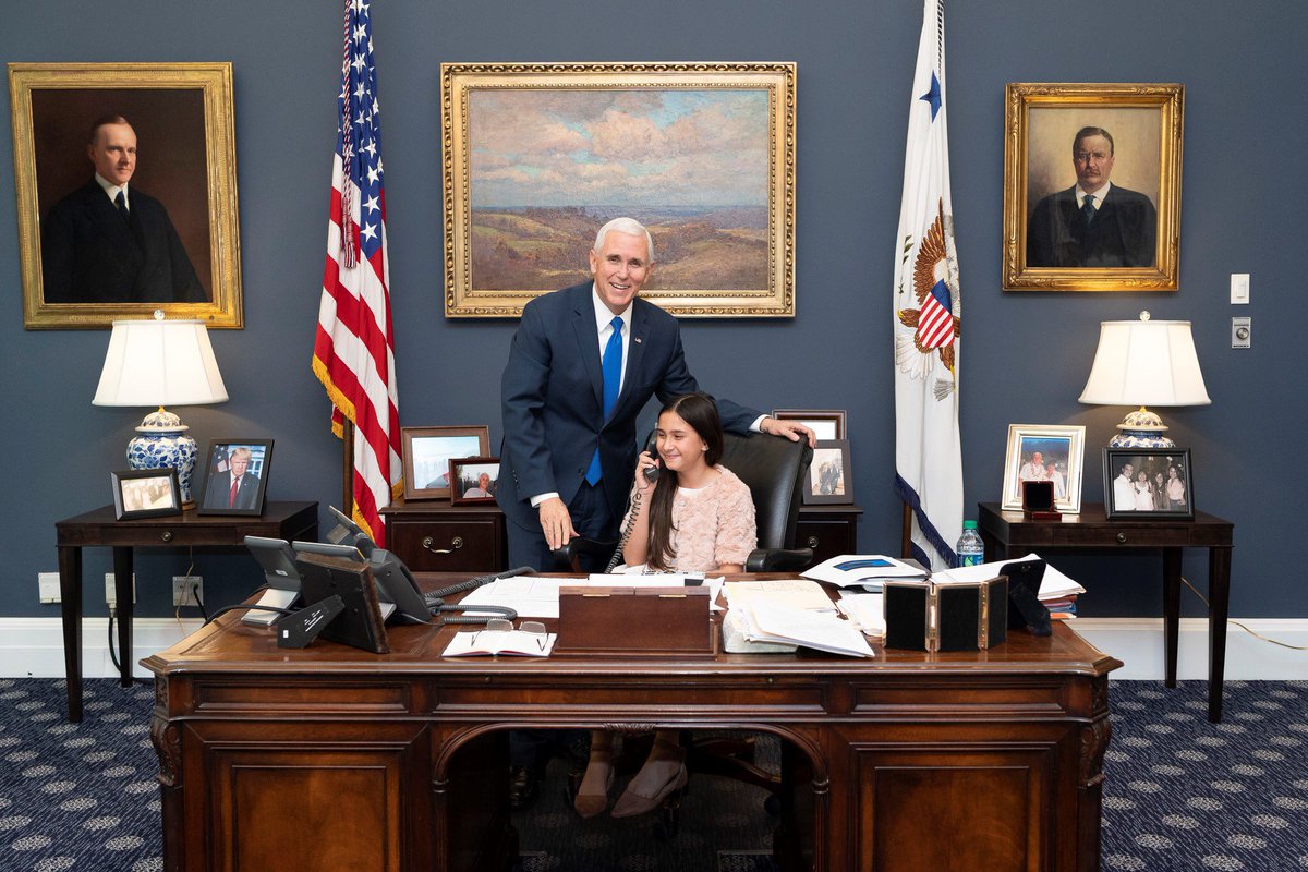 VP45's tweet image. .@POTUS &amp;amp; I got a letter from a little girl who I met today at the @WhiteHouse. Just over a decade ago, her mother sought help from a faith-based clinic. There she found love &amp;amp; compassion, support &amp;amp; care. She chose life. Great to meet Paolina!