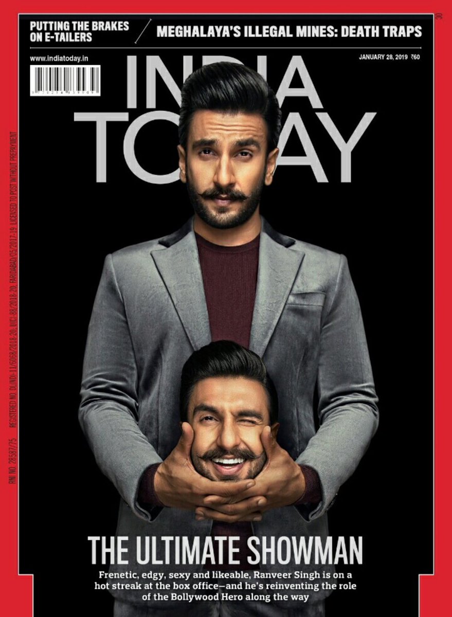 The ’essential’ Ranveer Singh - with his alter ego -Photographed for India Today ( Issue Dated Jan 28, 2019)
