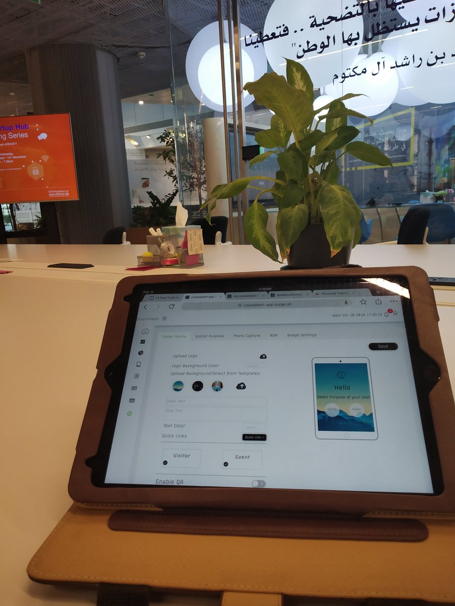 CowoStash's tweet photo. CowoStash visitor onboarding platform - Creating a great experience for everyone who comes through your front door. @dubaichamber @DubaiStartupHub @area2071 https://t.co/XF7jvI2PTq