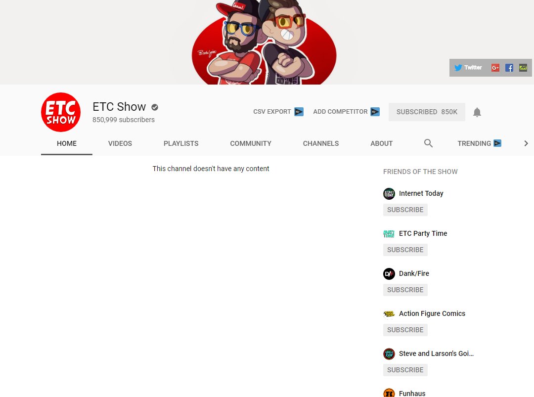 rickyftw's tweet photo. Wow... they finally went ahead and deleted everything we'd ever done.
7+ Years of work... lost to the sands of time. #RIPMachinima 

Make sure you're subbed to our new channel that we started after leaving Machinima last june - https://t.co/CdswejOfLJ - thanks https://t.co/H8MEVGHaCq