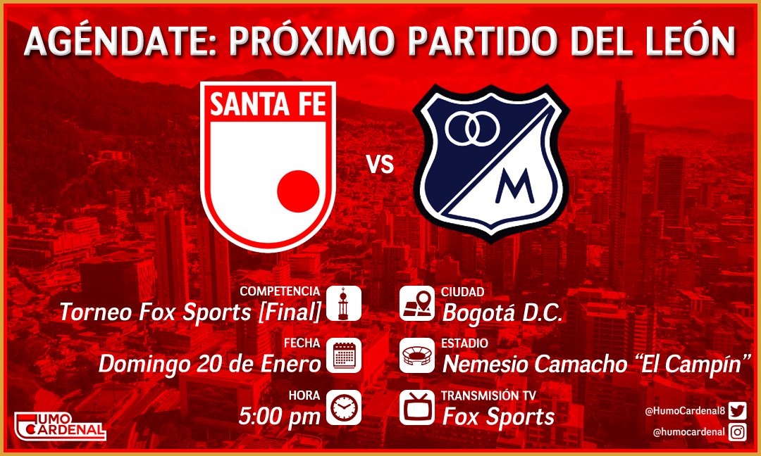 HumoCardenal8's tweet photo. El domingo cerraremos nuestra participación en el Torneo Fox jugando el partido final en lo que será una nueva edición del clásico capitalino. ¡Todos al Campín!

#VolveremosVolveremos https://t.co/Idr9ieCodP