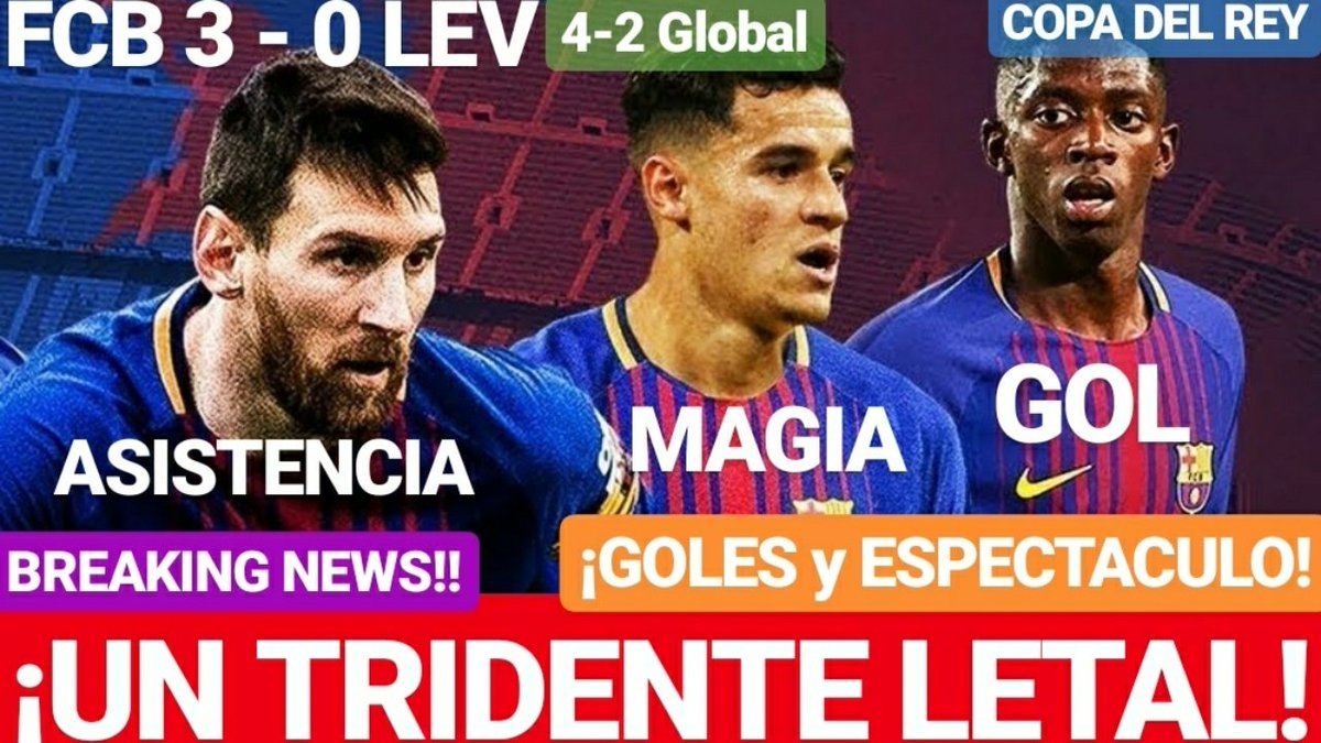 🗣️ Heeeey culés del mundo 🌎
Les traemos el post partido del encuentro #BarcaLevante
¡¡UN BARÇA CON UN TRIDENTE LETAL 💪👊 DESTROZA AL LEVANTE 3 - 0!! ¡COPA DEL REY!
¿Se lo perdieron?🤔 ¡Nosotros les contamos todo lo sucedido!👊👇
#FolloMe #FCBarcelona https://youtu.be/b8jNke68WjU