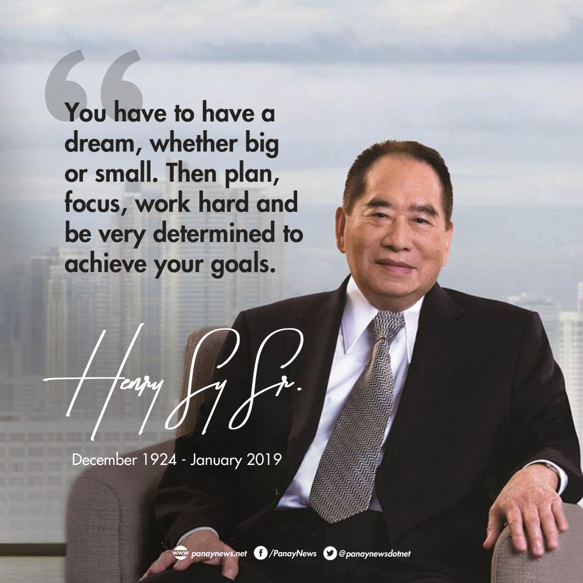 panaynewsdotnet's tweet image. JUST IN: SM Group Founder Henry Sy Sr just passed away peacefully in his sleep early Saturday morning, age 94.