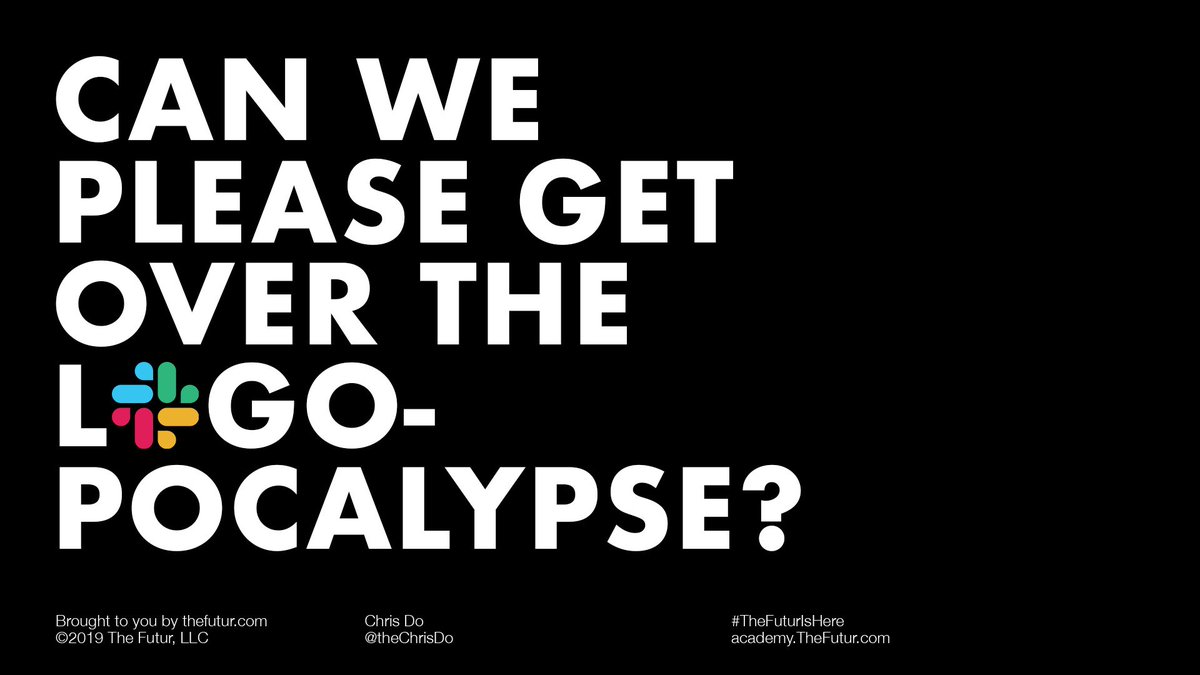 If designers insist on talking about the form things take without an understanding of the larger business challenges, then they will forever be relegated to talking about the superficial. Just remember, a logo is not a brand. Now, can we get back to work?