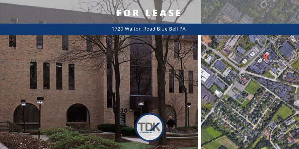 TDKCA2's tweet photo. TDKCA is your Commercial Real Estate Resource:
#Property Alert: 1730 Walton Rd Blue Bell just signed 5 new leases. Space from 1,000 sf to 8,000 sf. Landlord will custom build space.
Visit: https://t.co/o7yeiqt9ml
#commecialrealestate #realestate #cre https://t.co/PJBCP2dDnY