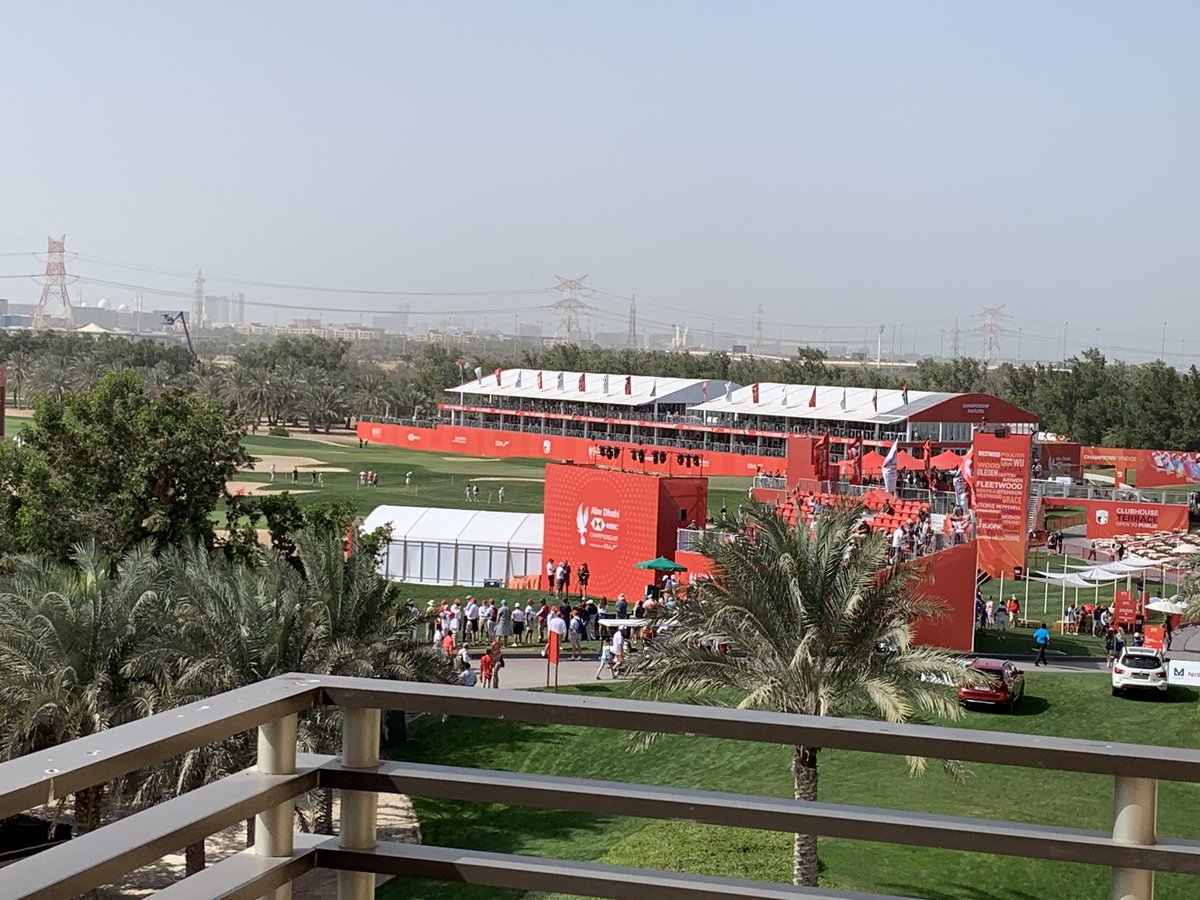 seanlawrie91's tweet photo. Can’t wait for the final round of the #ADGolfChamps @EuropeanTour   Excited to see warm ups And first tee shot from this vantage point.  Maybe another #contentcommittee meeting? https://t.co/GlI0IVnkge