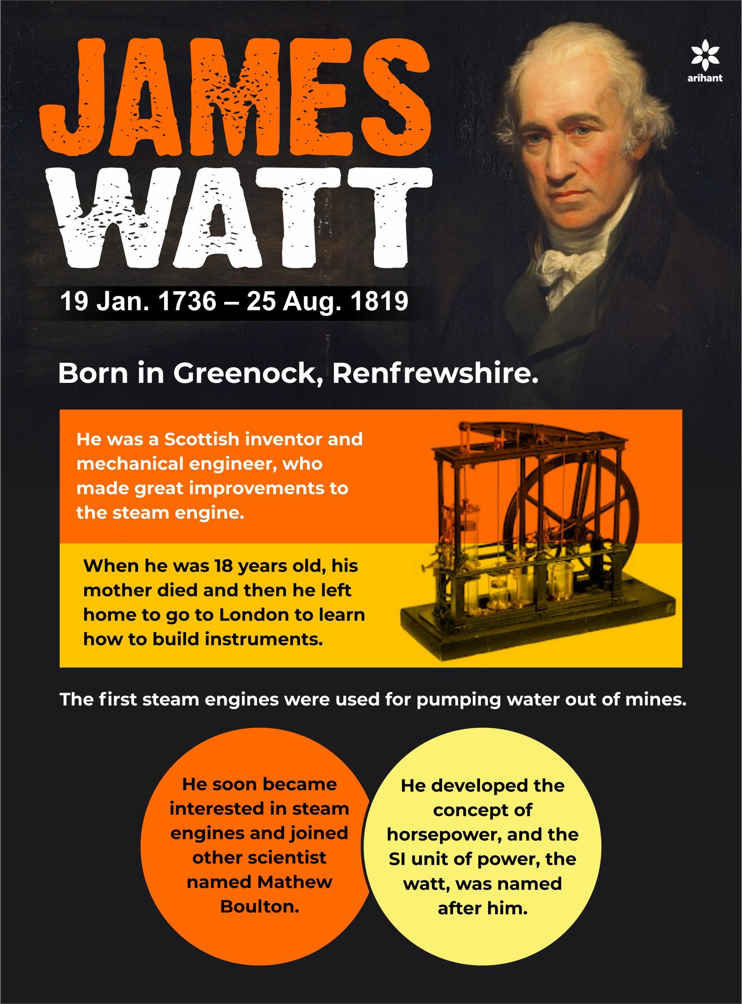 Arihant Publication on Twitter: "#Remembering #JamesWatt #283rdBirthAnniversary James Watt was a great inventor, brilliant engineer, and a successful entrepreneur, known for making steam Engines more powerful and efficient. On his 283rd Birth