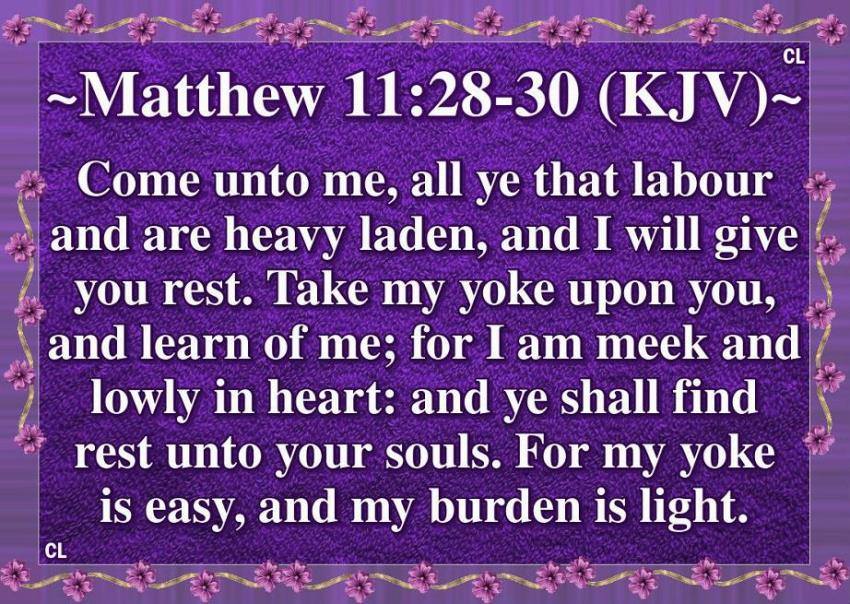 Matthew 11 28 29 Kjv