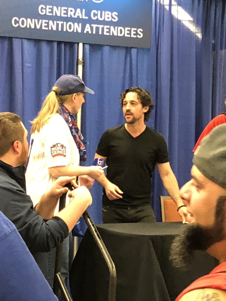 sourcelinemedia's tweet photo. @zwick_charlie @TINBand @Cubs He was downstairs next to the registration. https://t.co/owDCzwTphn