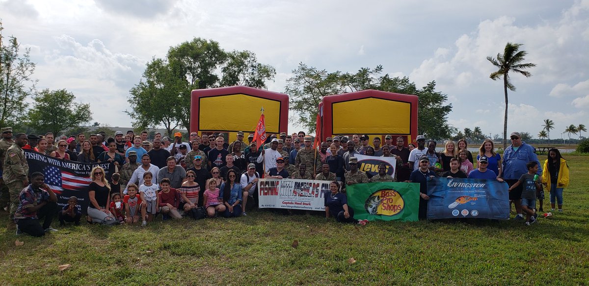 fwaforg's tweet photo. Changing Veterans lives one cast at a time!
250 of America's Finest 
#BassProShopsDania
#Grundens #Yeti
#Rapala #WileyX #Livingstonlures #Pleasereleaseme #Hawgtech #Gamblerlures  #PowerPole #Egonets
#AquaTechMarine  #OldTownKayakscanoes
#CoastalAnglerMagazine #Catchnrelease https://t.co/wSxYM2ZjpG