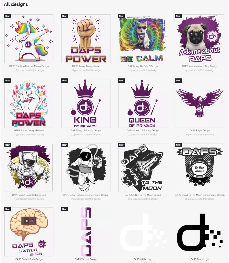 View our new merchandising of the #DAPS Project !!! Really fantastic designed by <a href="/deadlinelogo/">Deadlinelogo</a> 🕵️‍♂️
Order them now at: shop.spreadshirt.com/daps-project/a…
😍💜🎁

$DAPS #dapscoin #DAPSisComing #cryptocurrency #Crypto #btc #bitcoin #altcoin #privacy #privacycoins #blockchain #ERC20 #masternode