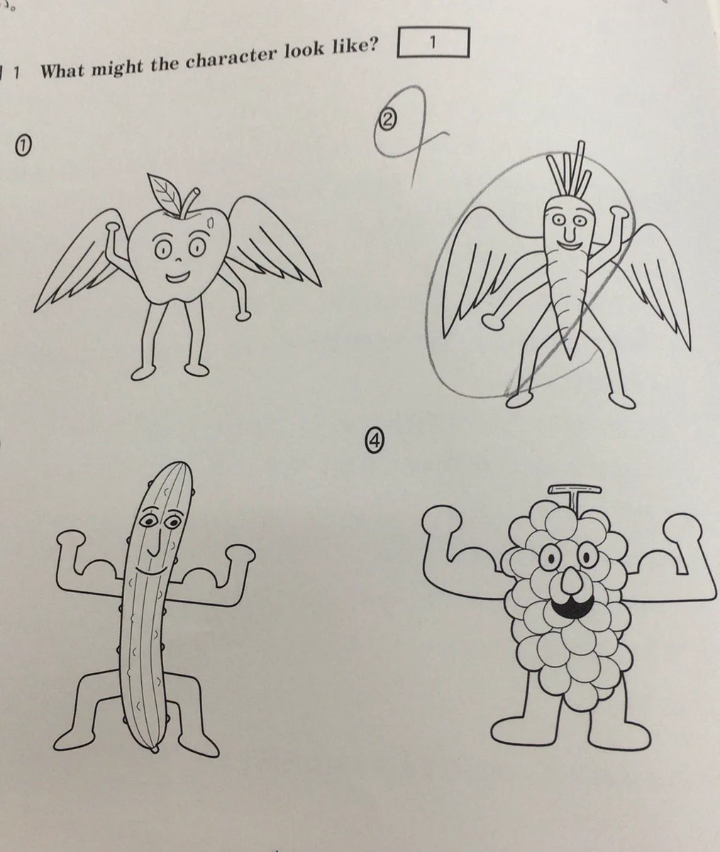 リスニング問題に現れた謎のキャラクター達ww