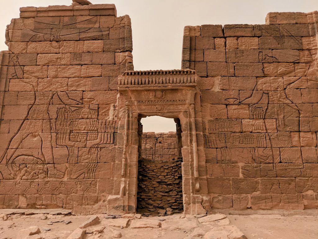 naqaone of the largest ruined ancient cities of meroitic kush occupation starts after 350BC ending after the axumite invasion in the 4th centurythe site features some of the best preserved classics of kushite architecture like the apedemak <nubian lion-god> temple #historyxt