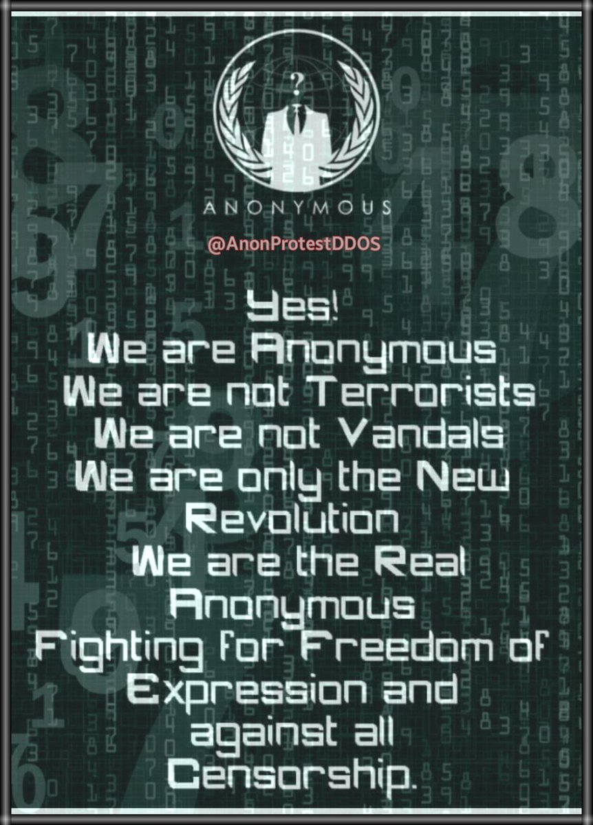 AnonProtestDDOS's tweet image. #AnonymousGlobal #ExpectUs
#AnonymousProtest #OpUnit