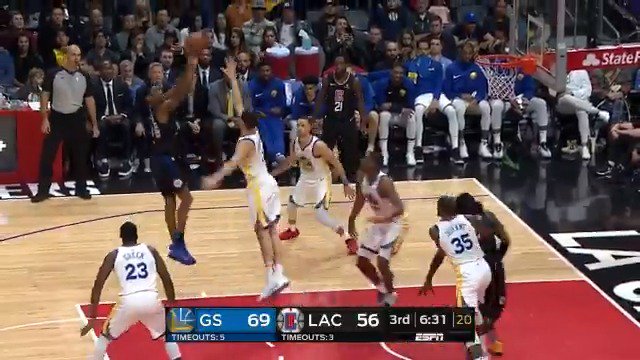 Gilgeous-Alexander hits the fall-away for the @LAClippers! #NBARooks
#ClipperNation 61
#DubNation 73
📺: @ESPNNBA
