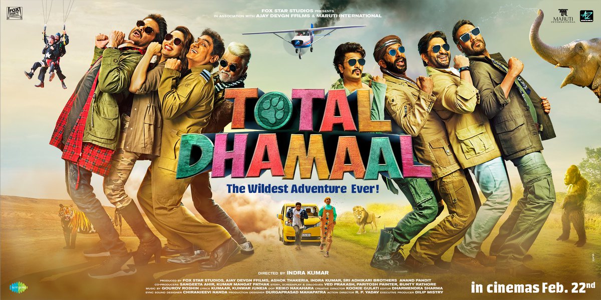 Indra Kumar (@indra_kumar_9) on Twitter photo Get ready for the wildest adventure of the year! ๐๐ผ #TotalDhamaal trailer out in just 2 days!
<a href="/ADFFilms/">Devgn Films</a> <a href="/foxstarhindi/">FoxStarHindi Ratan</a> <a href="/saregamaglobal/">Saregama</a> Get ready for the wildest adventure of the year! ๐๐ผ #TotalDhamaal trailer out in just 2 days!
<a href="/ADFFilms/">Devgn Films</a> <a href="/foxstarhindi/">FoxStarHindi Ratan</a> <a href="/saregamaglobal/">Saregama</a>