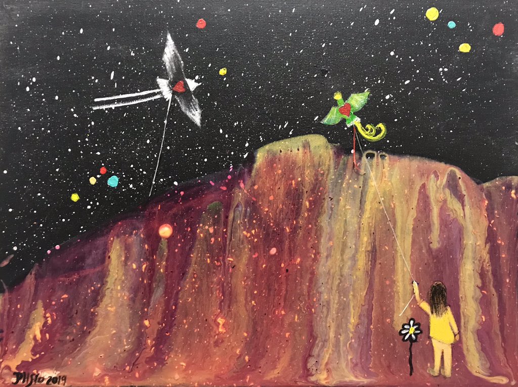 patfloTO's tweet photo. “When two kites meet” In solidarity with #MigrantCaravan ♥️ By PH Flo
#OneLandOnePeople https://t.co/yGjBz942Dk