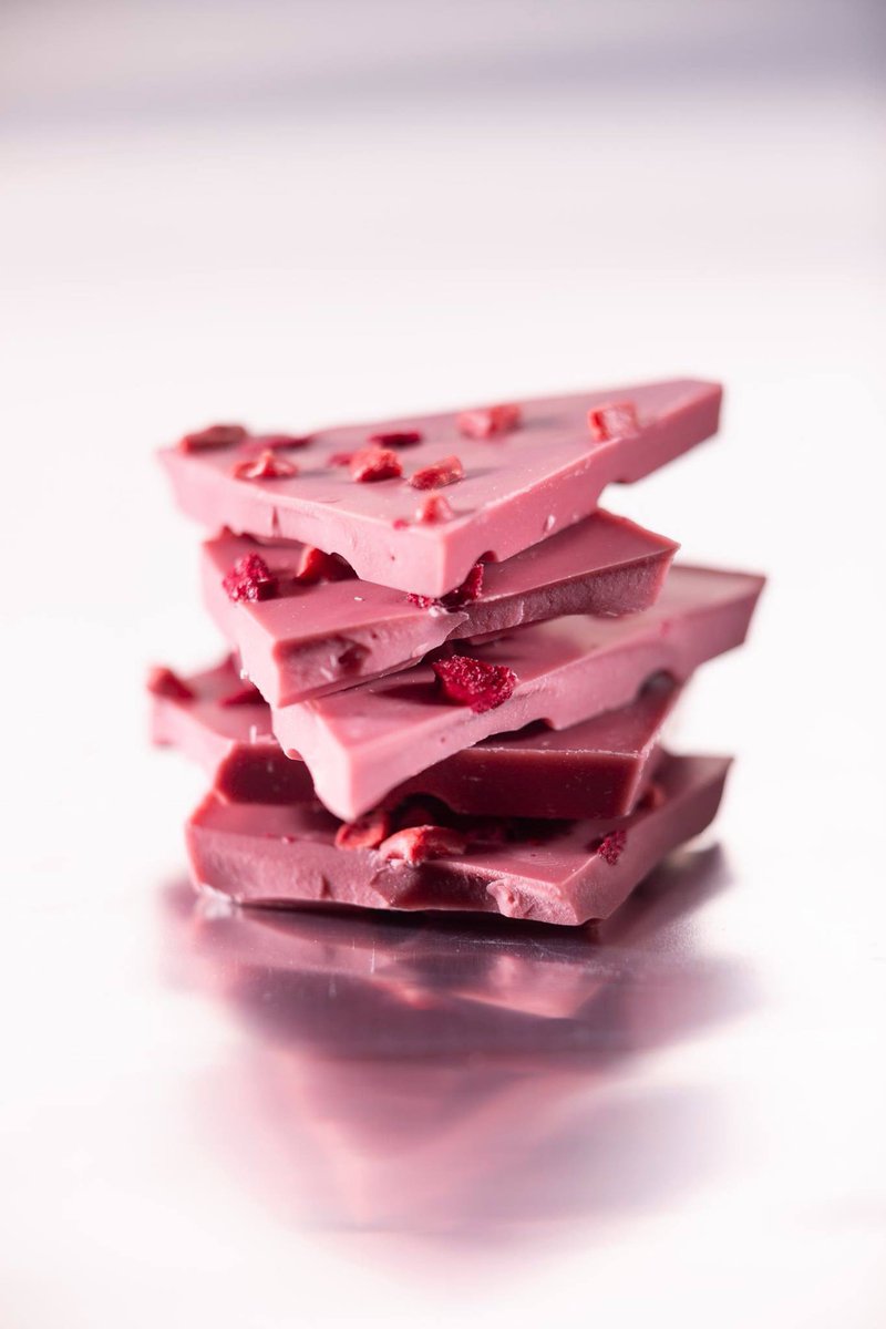 Ruby chocolate, super special taste plus available in tablet, frog  or lollipop shape, now white, dark, milk &amp; ruby chocolate, certainly a MUST try ♥️♥️♥️♥️