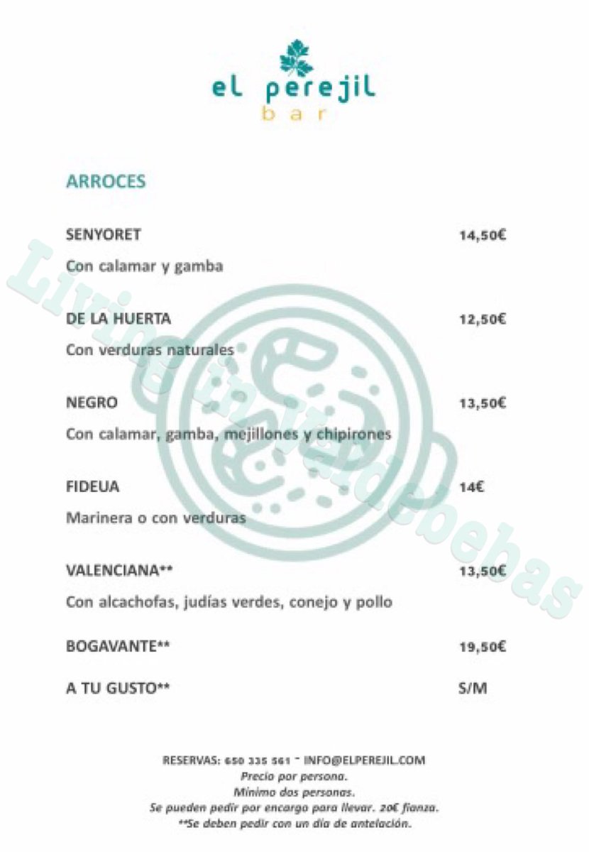 LivingValdbebas's tweet image. ¿Conocéis las ricas paellas que elaboran en @PerejilEl y que puedes encargar para recoger de un día para otro? Aquí os dejamos la información y precios.