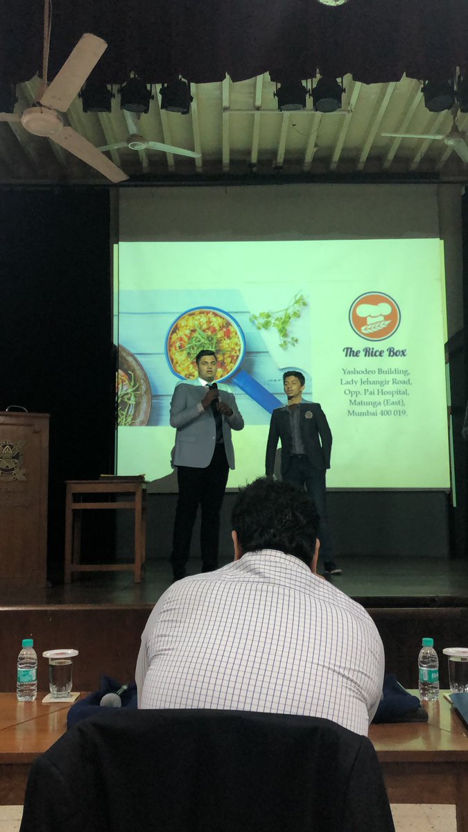 mehtasanjay's tweet photo. Student #pitch show begins with “The Rice Box” team. The first pitch &amp; dozen more @YeaIndia The Young Entrepreneurs Academy (YEA!) is a groundbreaking, exciting program that transform school #students into real, confident entrepreneurs. @startupindia #startups @YourStoryCo #india https://t.co/3bhCtWYV9P