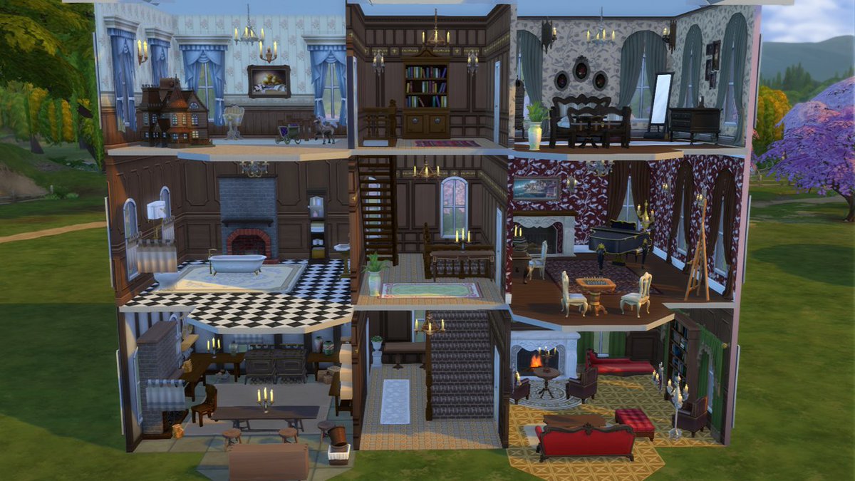 Lollsims's tweet image. A few shots of my #Victorian #DollHouse! (Click for full image) 😊💚
▶️youtube.com/watch?v=r86VYS… 
#TheSims4 #TheSims #Sims4 #Ts4 #gaming #nocc #nomods